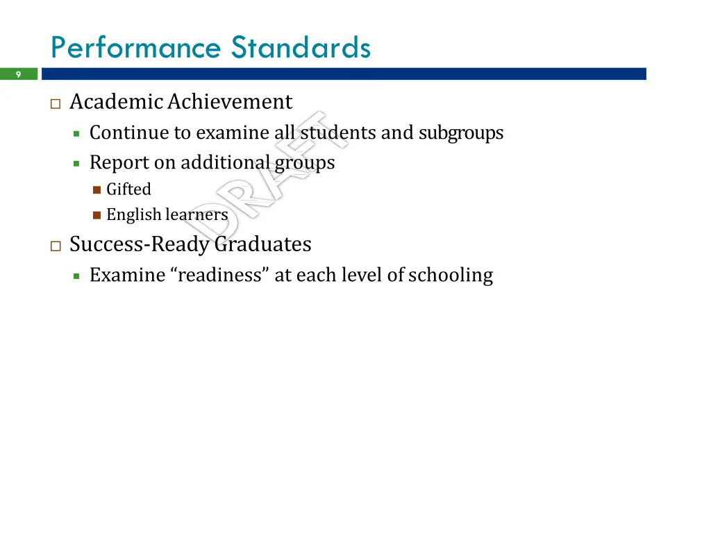 performance standards