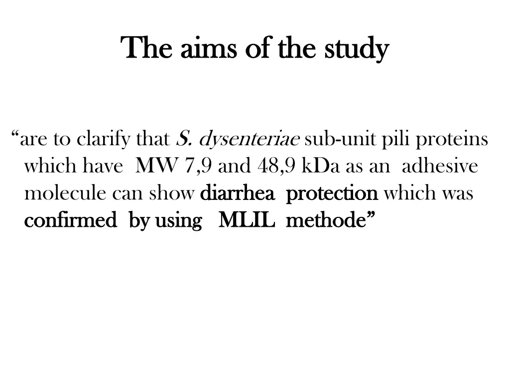 the aims of the study the aims of the study