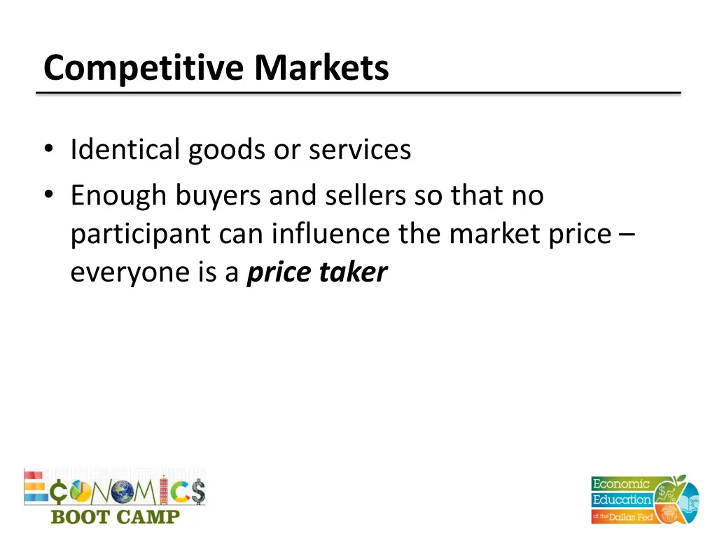 competitive markets