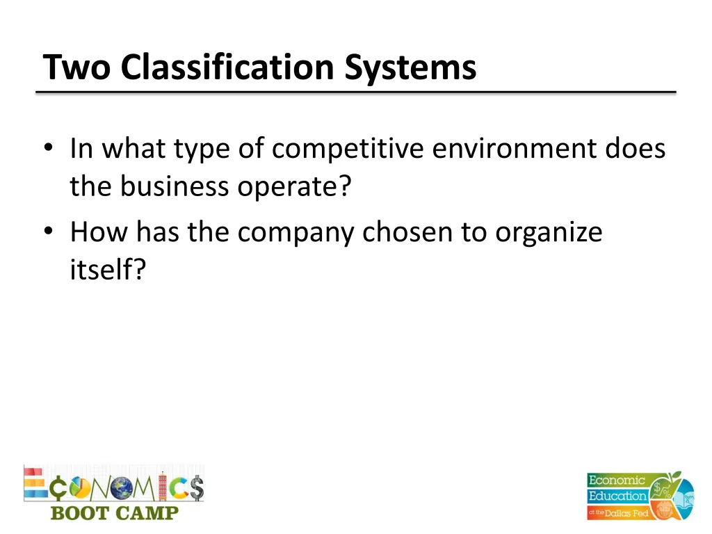 two classification systems