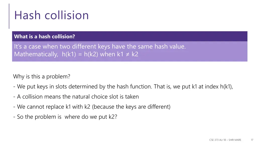 hash collision 1