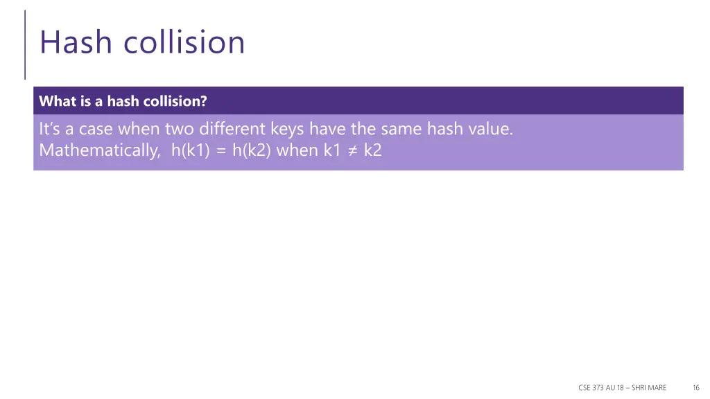 hash collision