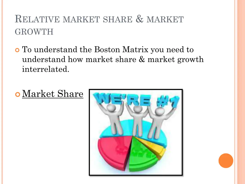 r elative market share market growth