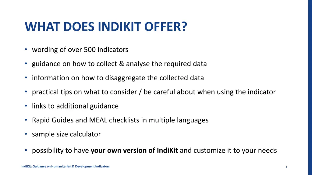 what does indikit offer