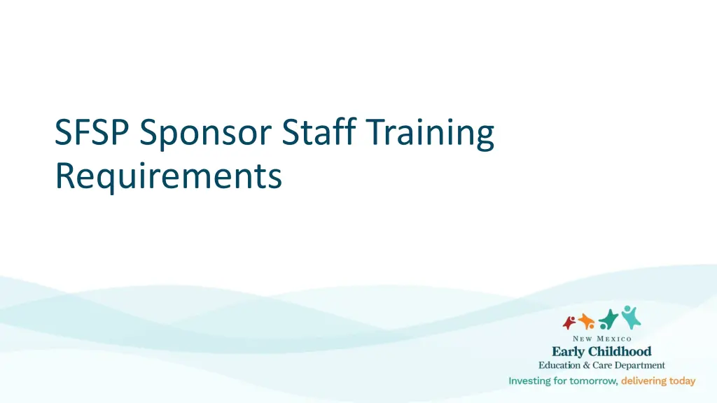 sfsp sponsor staff training requirements