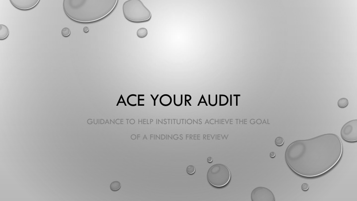 ace your audit