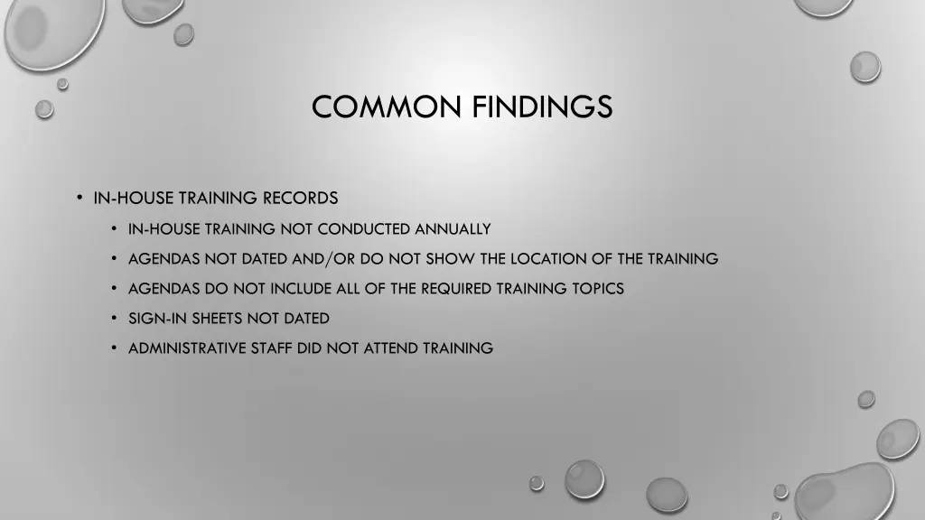 common findings 6