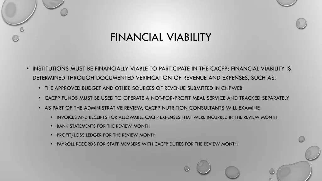 financial viability