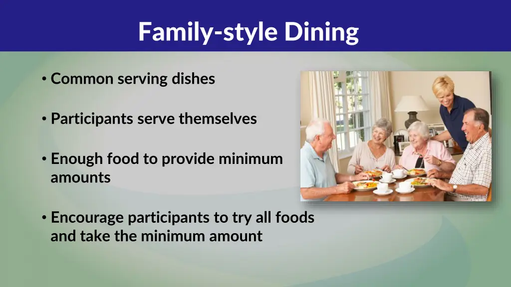 family style dining