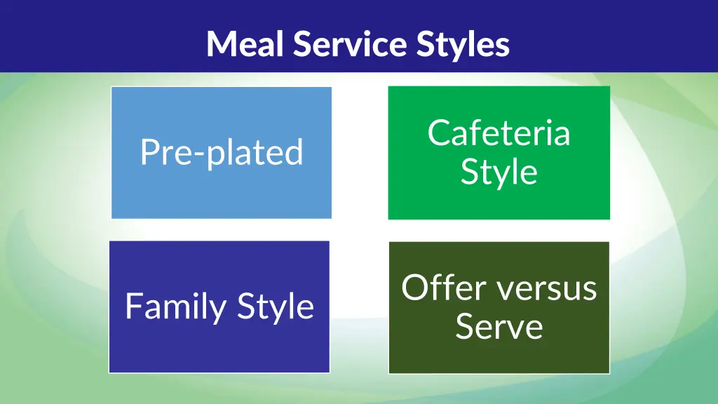 meal service styles