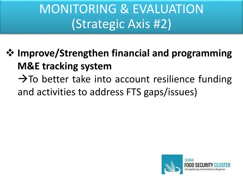 monitoring evaluation strategic axis 2