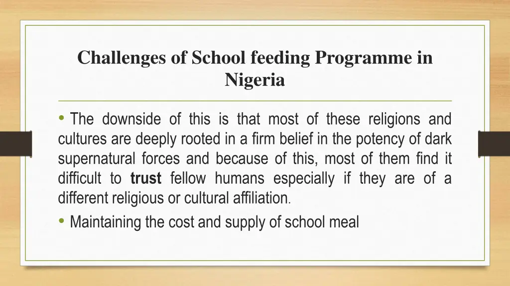 challenges of school feeding programme in nigeria 1