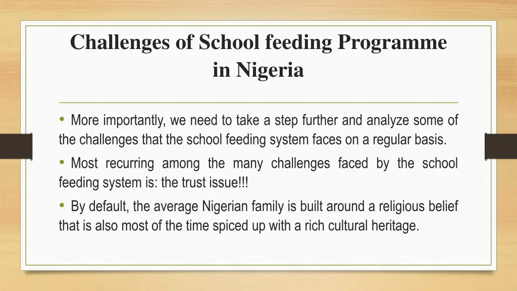 challenges of school feeding programme in nigeria