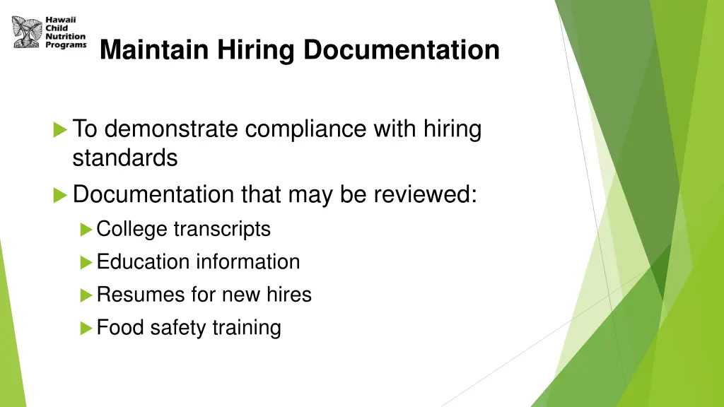 maintain hiring documentation