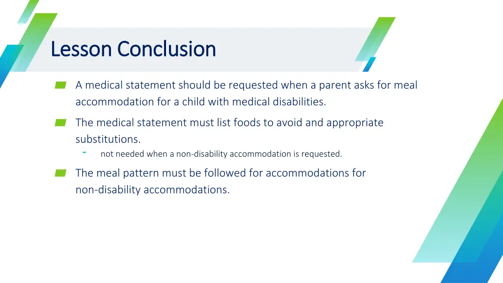 lesson conclusion lesson conclusion