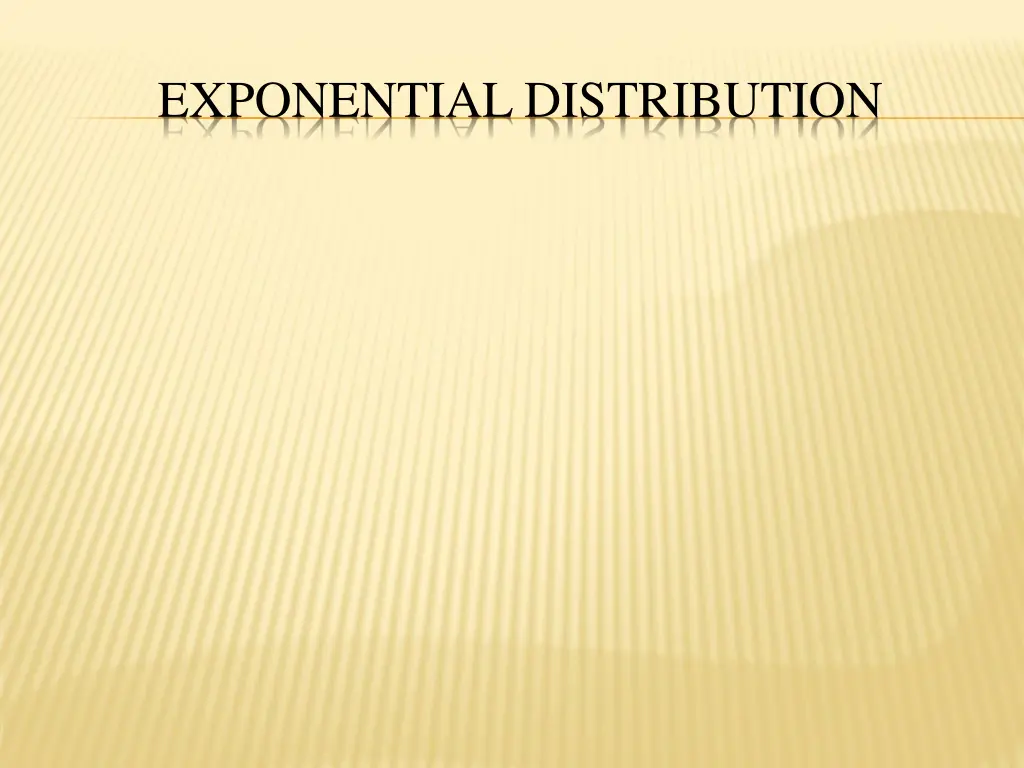 exponential distribution