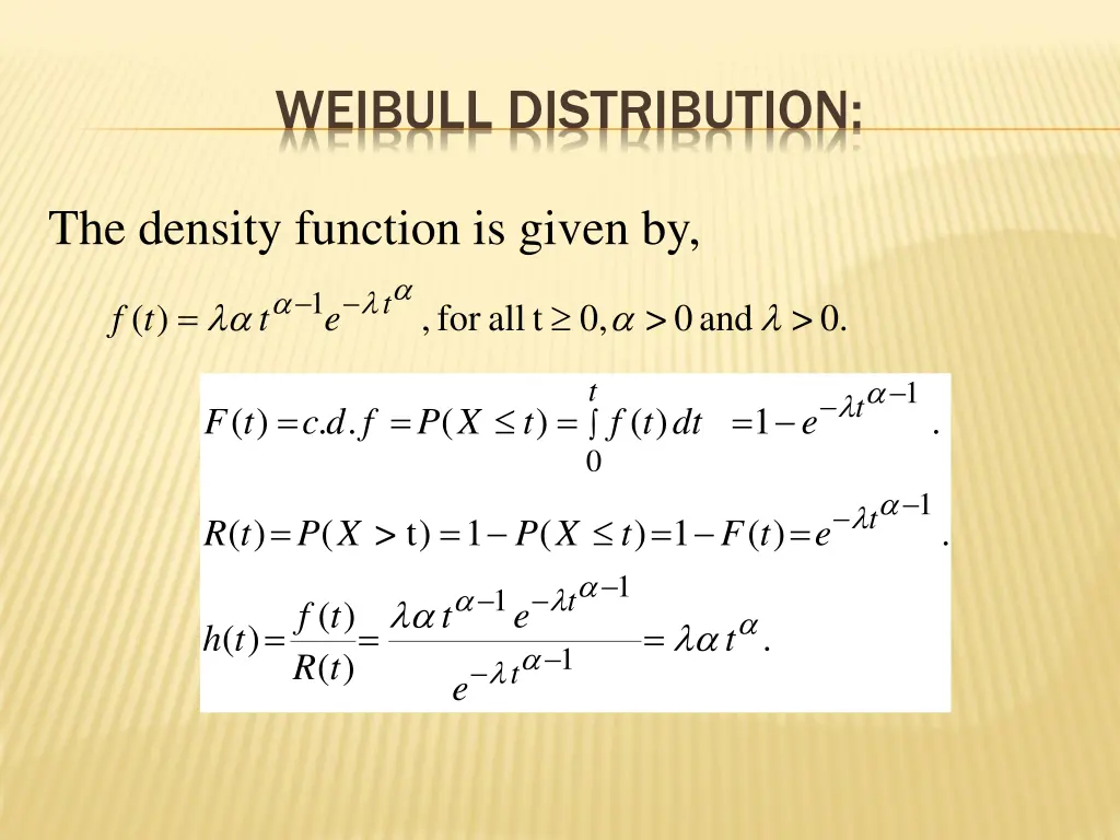 weibull distribution