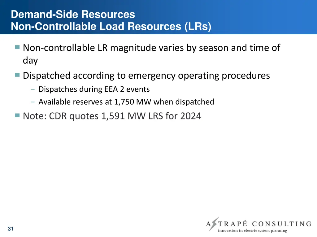 demand side resources non controllable load