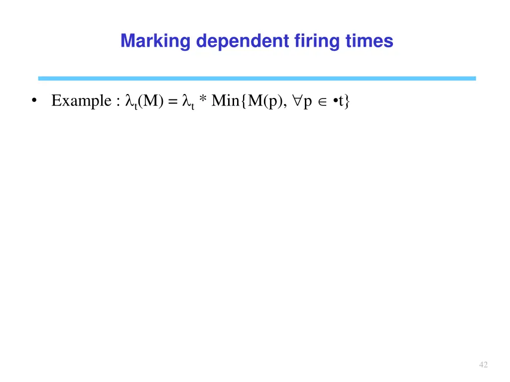 marking dependent firing times