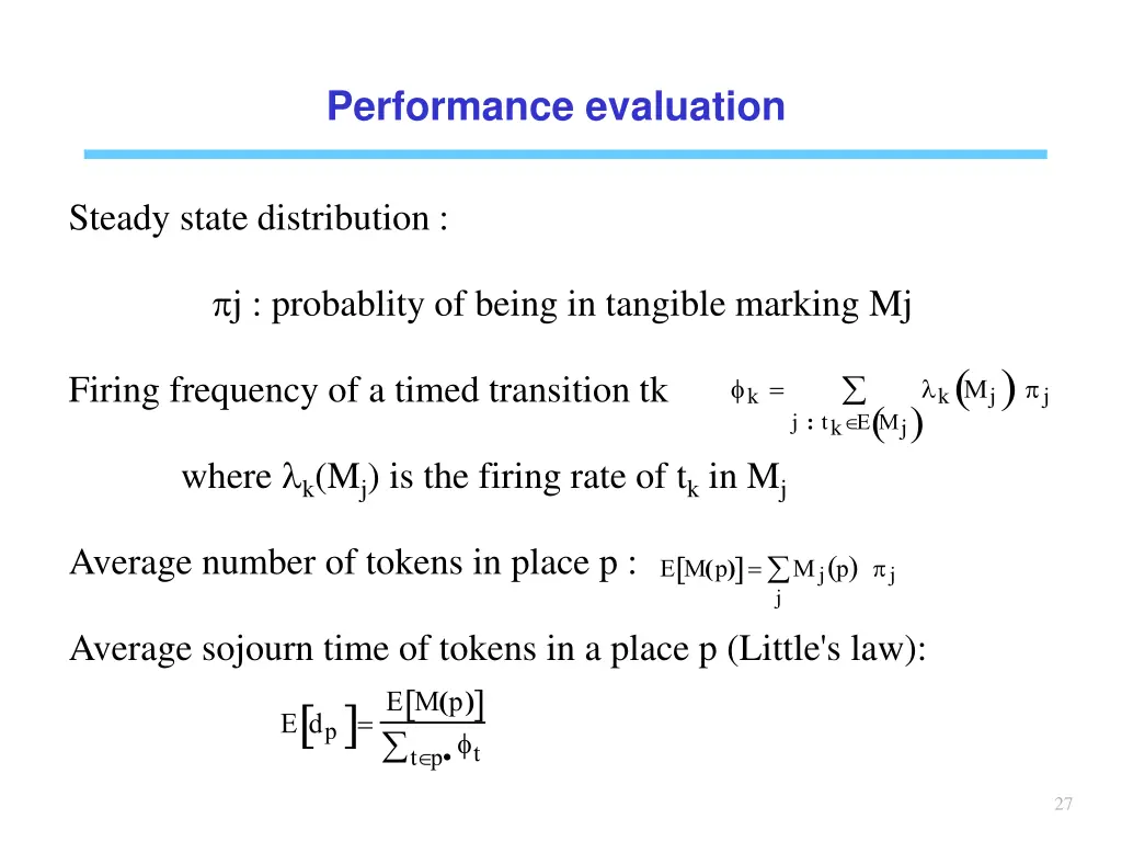 performance evaluation