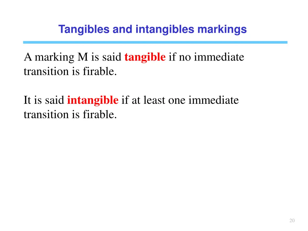 tangibles and intangibles markings