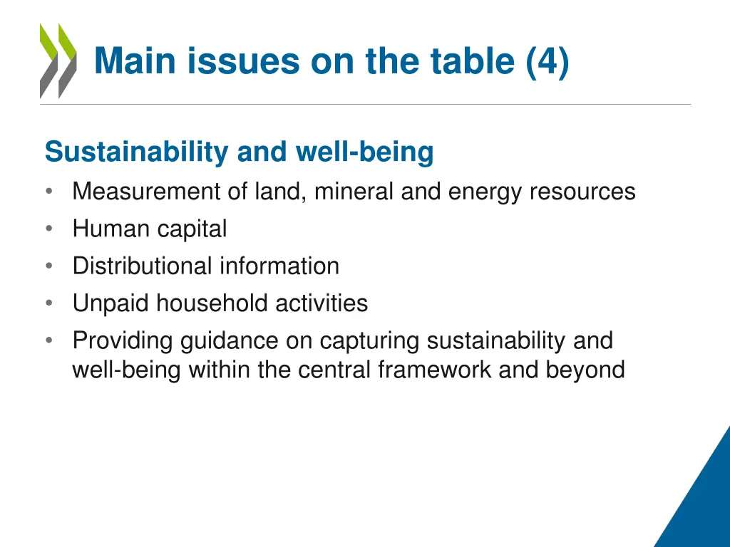 main issues on the table 4