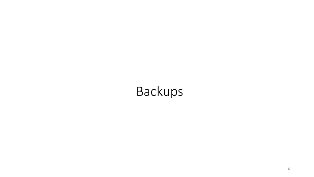 backups