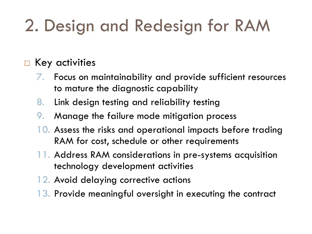 2 design and redesign for ram 2