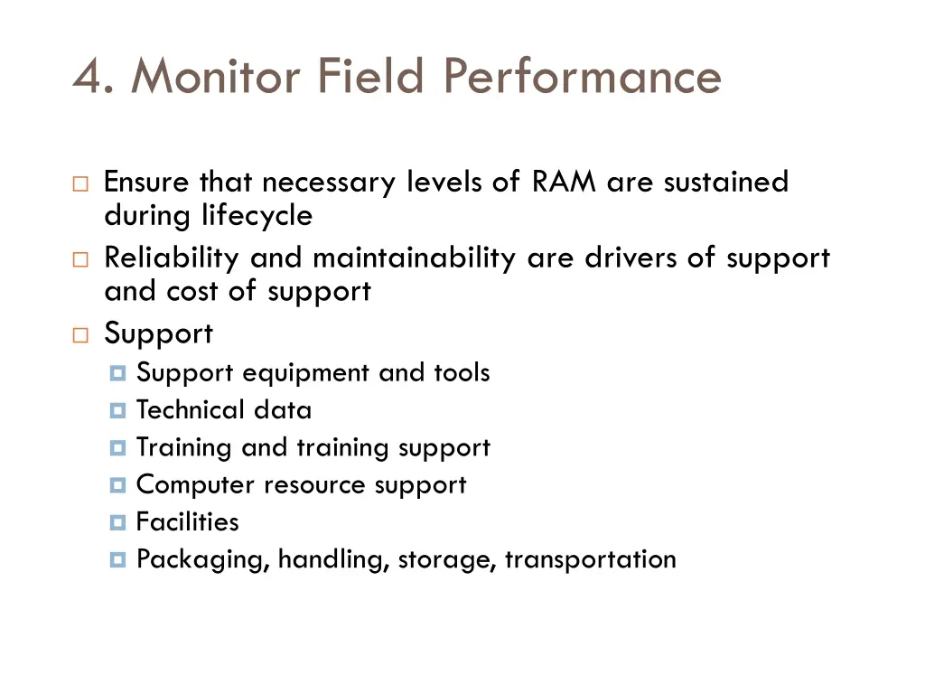 4 monitor field performance