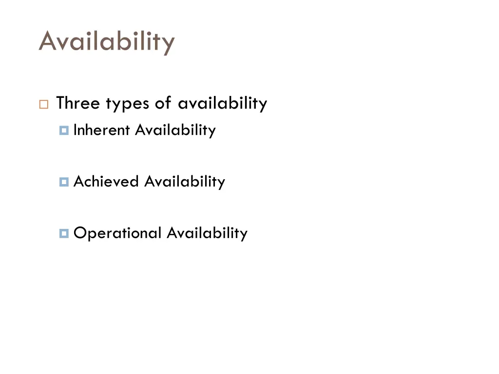 availability 1