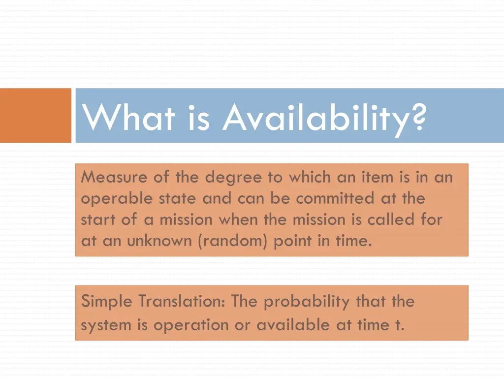 what is availability 1