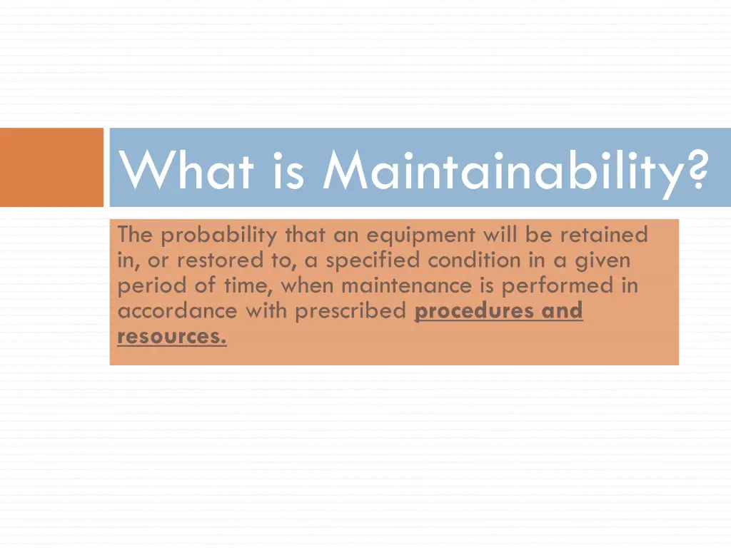 what is maintainability 6