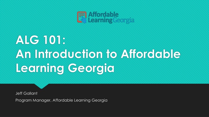 alg 101 an introduction to affordable learning