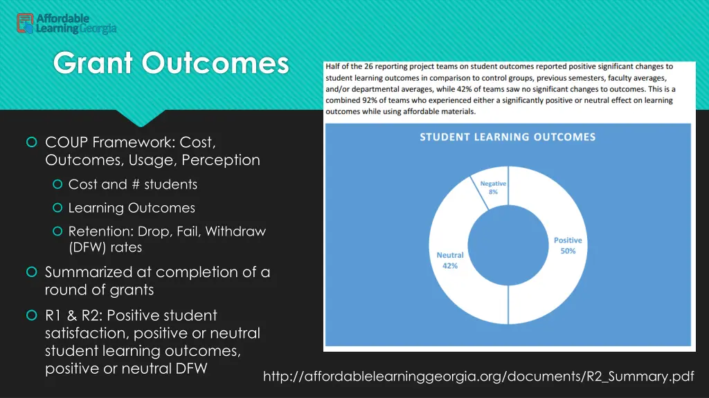 grant outcomes