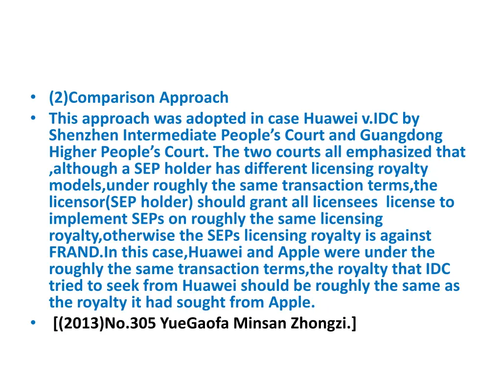 2 comparison approach this approach was adopted