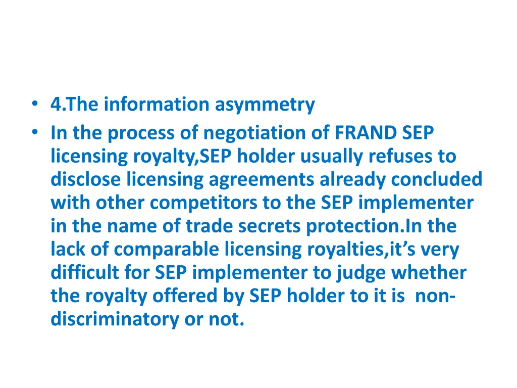 4 the information asymmetry in the process