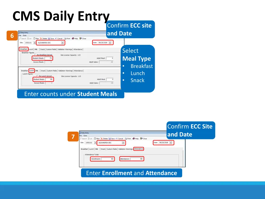 cms daily entry 1