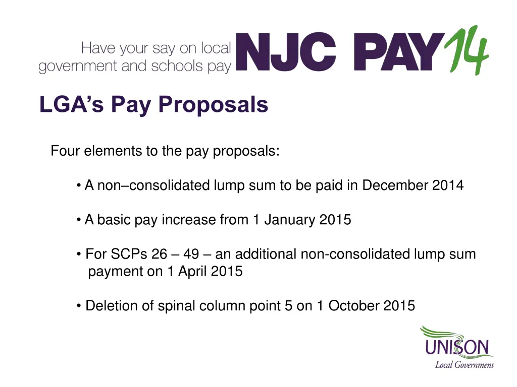 lga s pay proposals