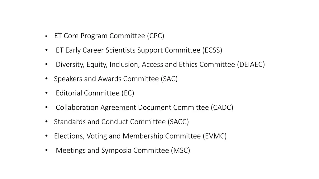 et core program committee cpc