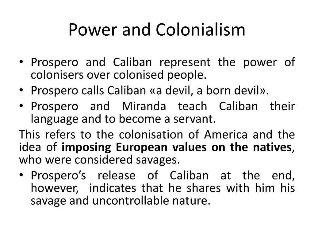 power and colonialism