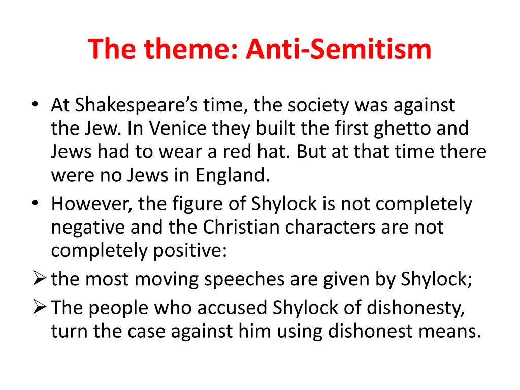 the theme anti semitism