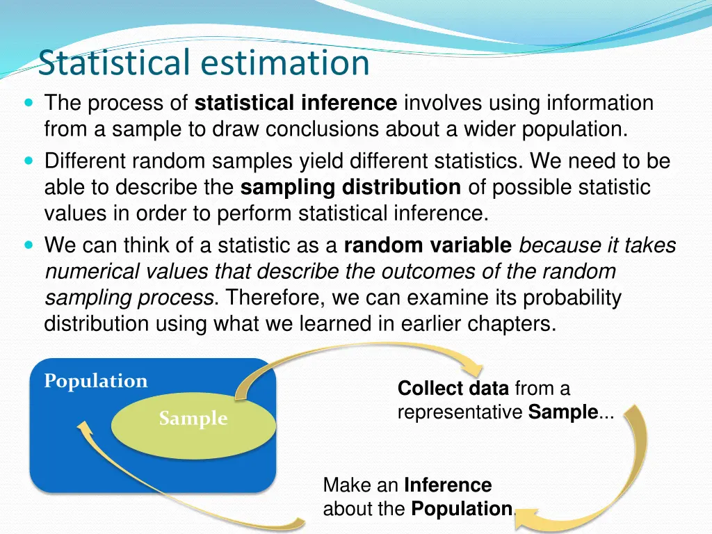 statistical estimation the process of statistical