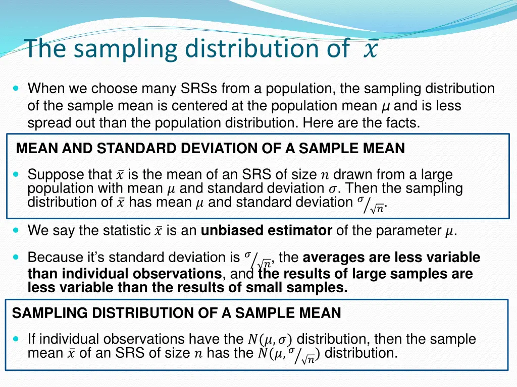 the sampling distribution of