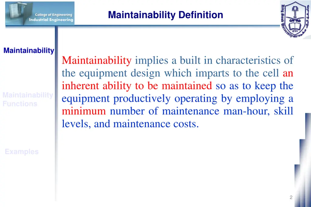 maintainability definition