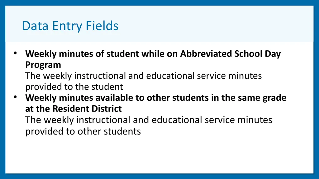 data entry fields 4