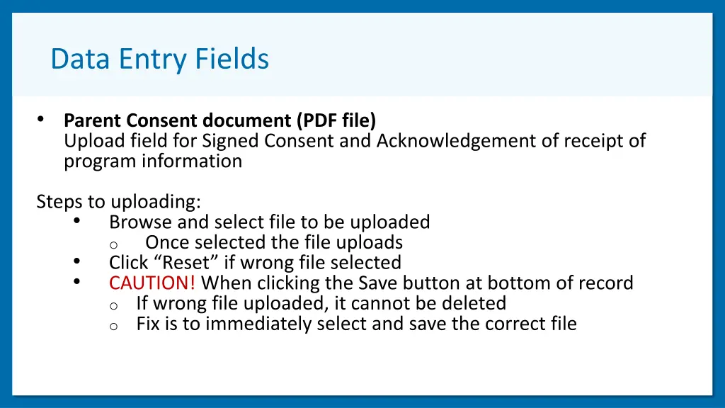 data entry fields 6