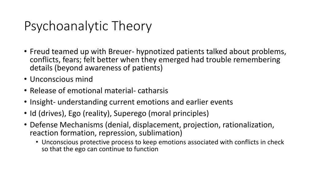 psychoanalytic theory