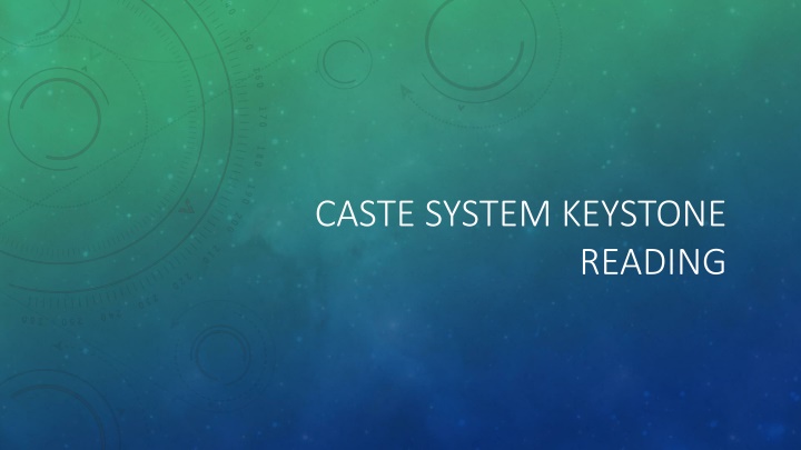 caste system keystone