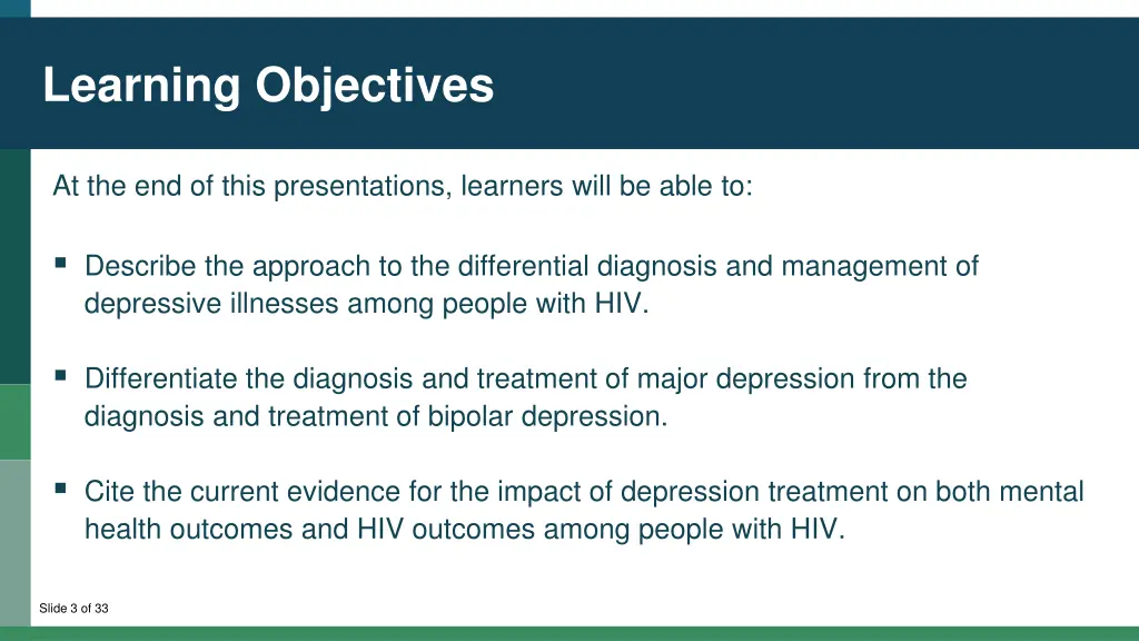 learning objectives