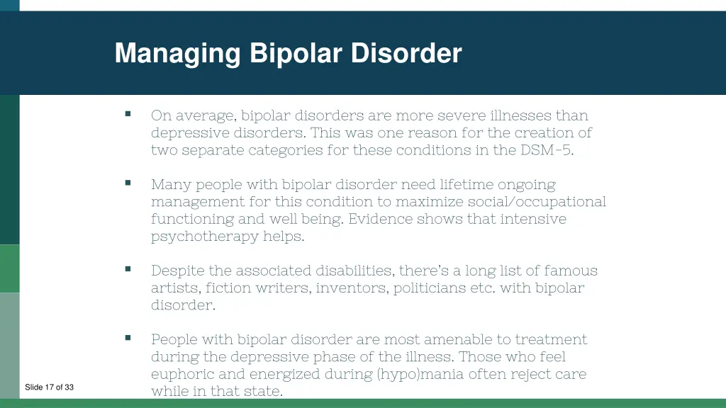 managing bipolar disorder
